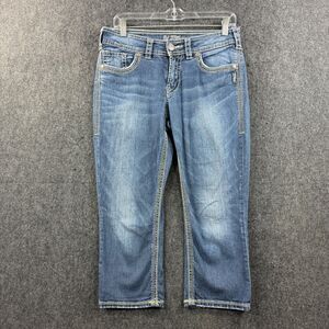 Silver Surplus Capri Women's 28 Blue Medium Wash Stretch Jeans